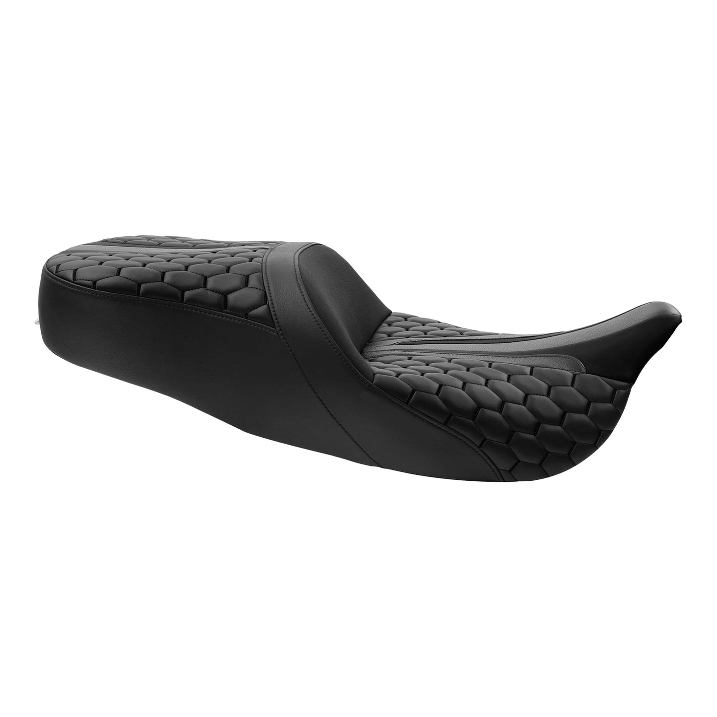 Black Gel Driver Rider Passenger Seat for Harley Street Road Glide (2009-2023)