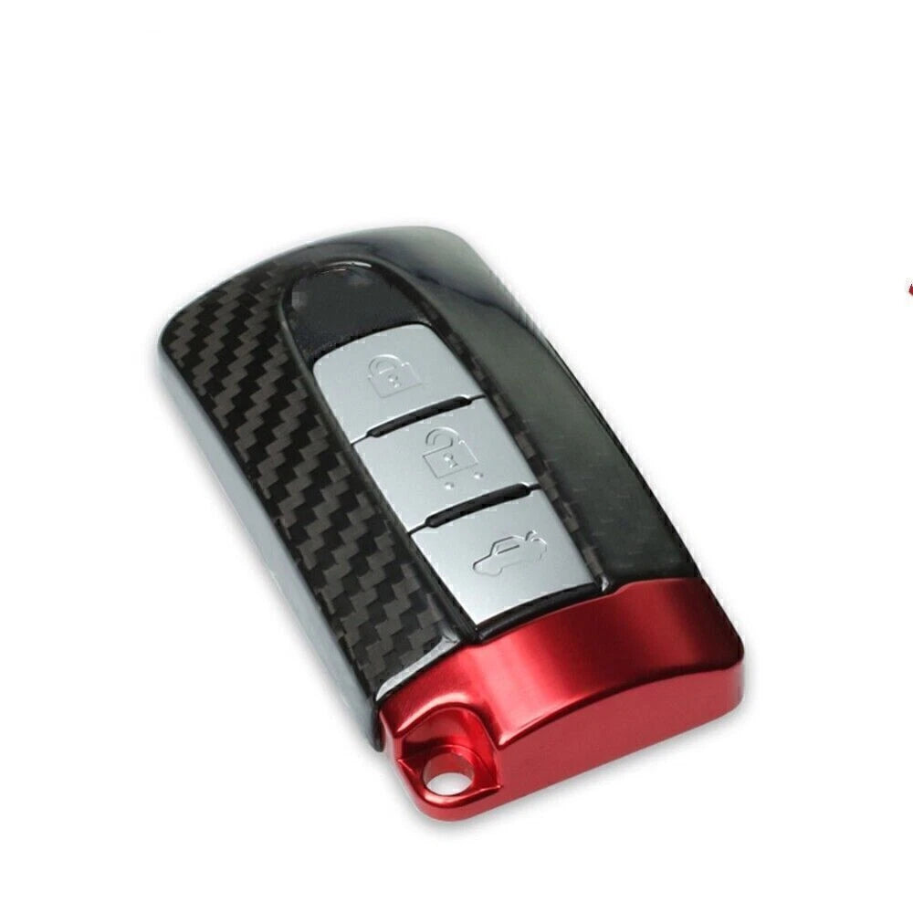 1x Carbon Fiber Red Key Fob Cover for Nissan Infiniti GTR (2009-2023)