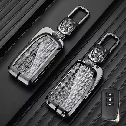 Key Fob Case Cover Aluminum Alloy Leather for Lexus GS ES IS RC NX LX RX 200