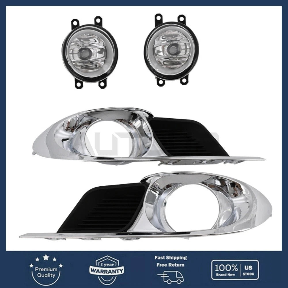 Passenger & Driver Side Fog Lamp + Trim for Toyota Avalon (2011–2012)