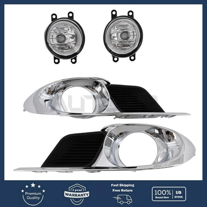 Passenger & Driver Side Fog Lamp + Trim for Toyota Avalon (2011–2012)