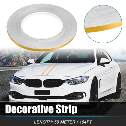 Decorative Strips Waterproof Gold Tone / 0.2in x 164ft / for Car Motorcycle