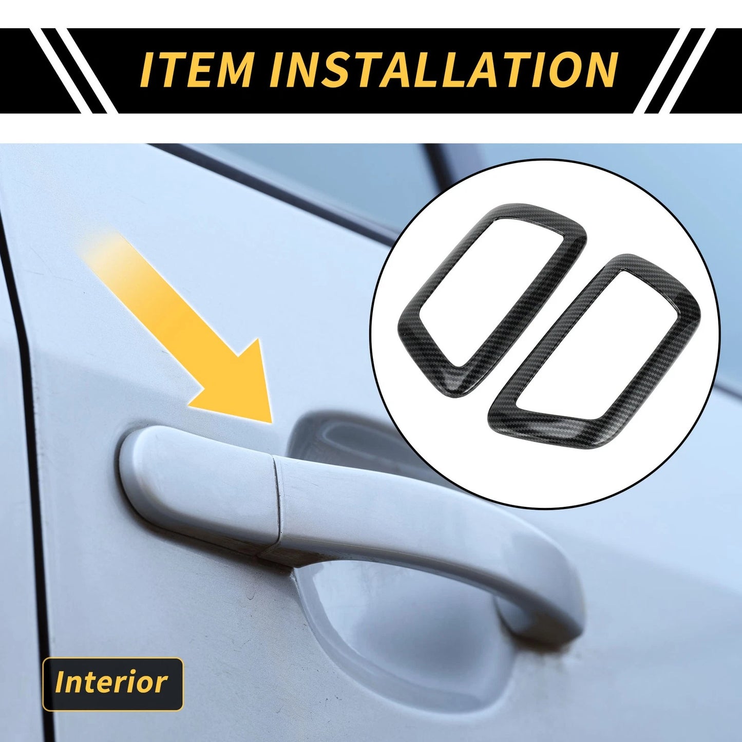 Carbon Fiber Door Handle Bezel Covers for Toyota Tacoma (2016-2023)
