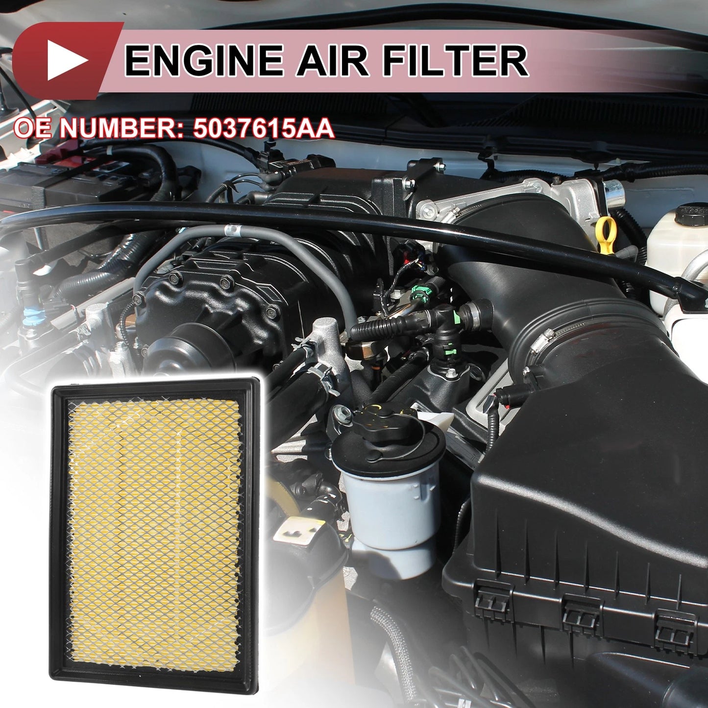 Engine Air Filter 5.7L 6.1L for Dodge Challenger (2008-2010)