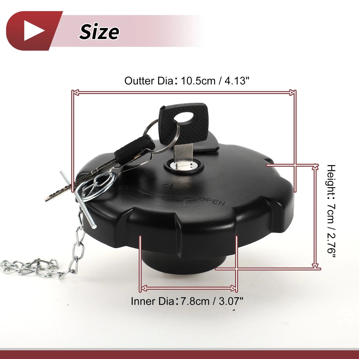 Locking Gas Cap with 2 Keys for MAN TGA TGX (No.20392749/20392751)