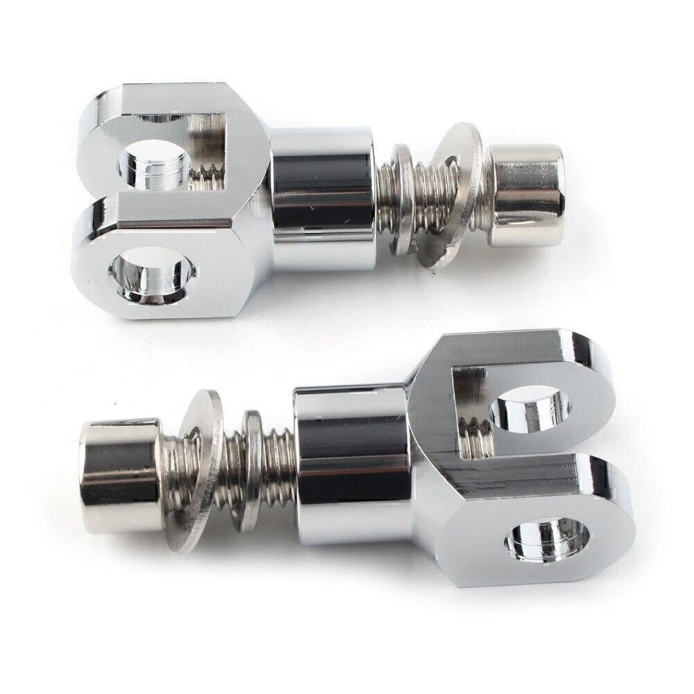 Silver Rear Passenger Foot Pegs for Harley Softail (2000-2020)