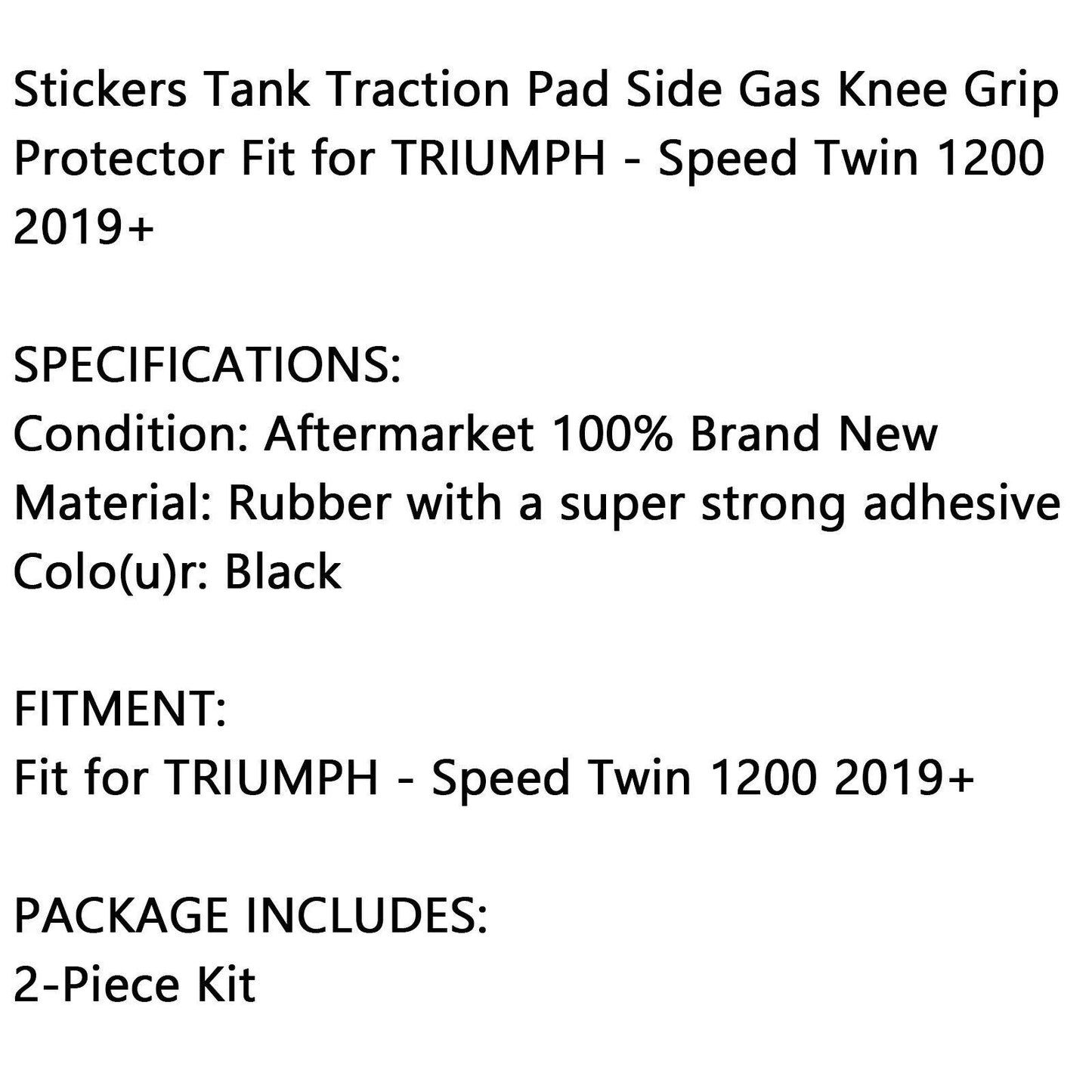 2 x Knee Pads Sticker Tank Side Protection for Speed Twin (2019 - Present)
