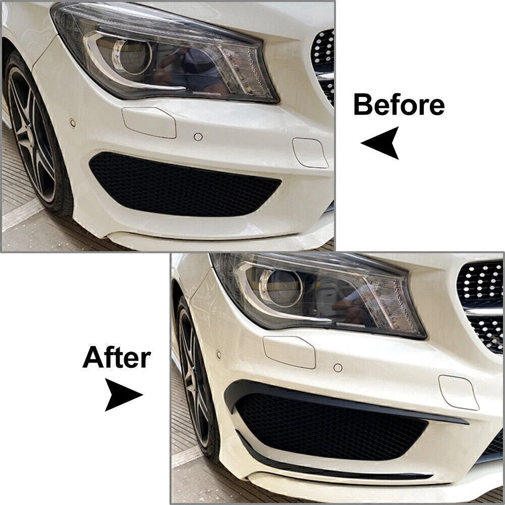 Front Bumper Lip Splitter Spoiler Trim Kit for Mercedes Benz CLA C117 (2013-2015)