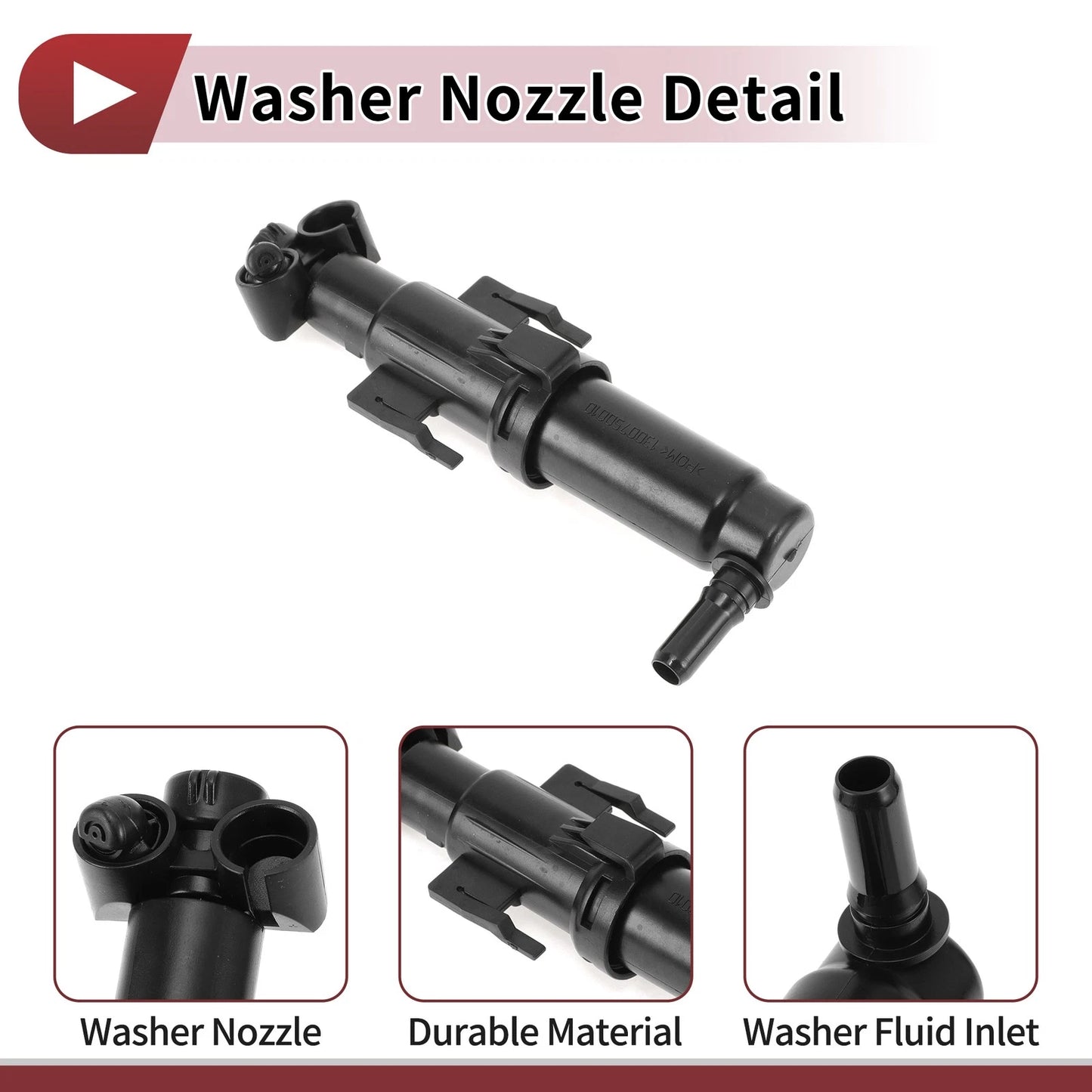 Front Driver Side Headlight Washer Nozzle for BMW 528i (2011-2016)