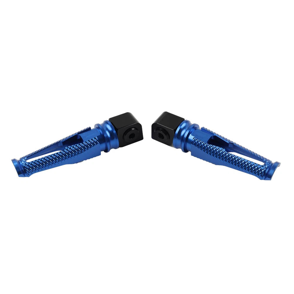 Blue Passenger Rear Footrest Pegs for Kawasaki Z300, 400, 650, 900, ZX6R (2015-2023)