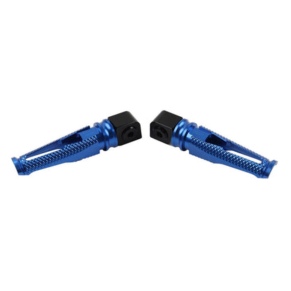Blue Passenger Rear Footrest Pegs for Kawasaki Z300, 400, 650, 900, ZX6R (2015-2023)