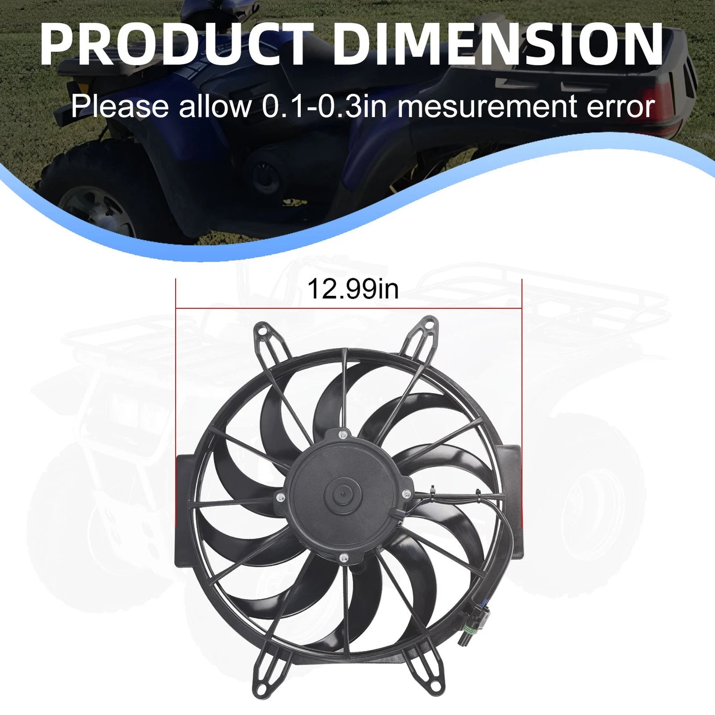 Radiator Cooling Fan Motor for Polaris Sportsman 400 (2004-2011)