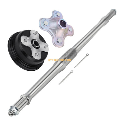 Rear Axle Shaft & Drum Hub for Yamaha Big Bear 350 Kodiak (1997–1999)