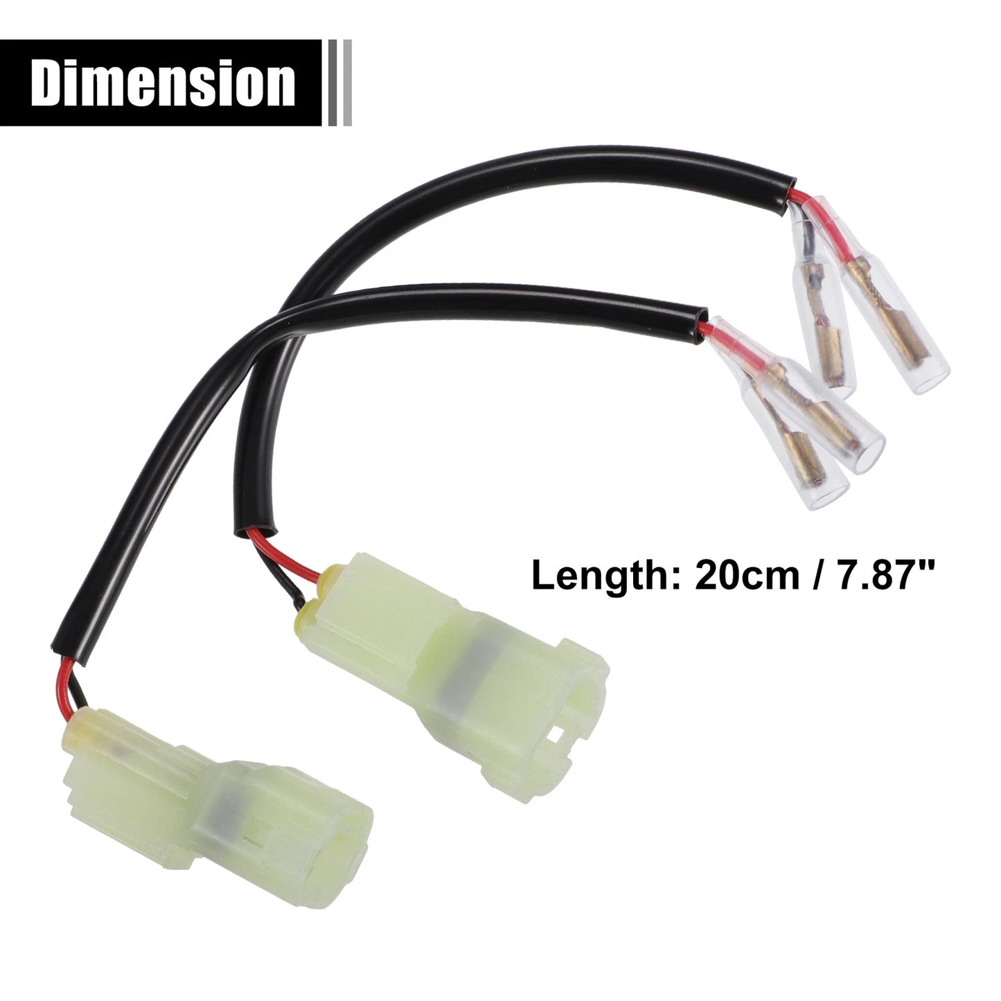 Motorcycle Turn Signal Cable Adapters 2pcs for Honda