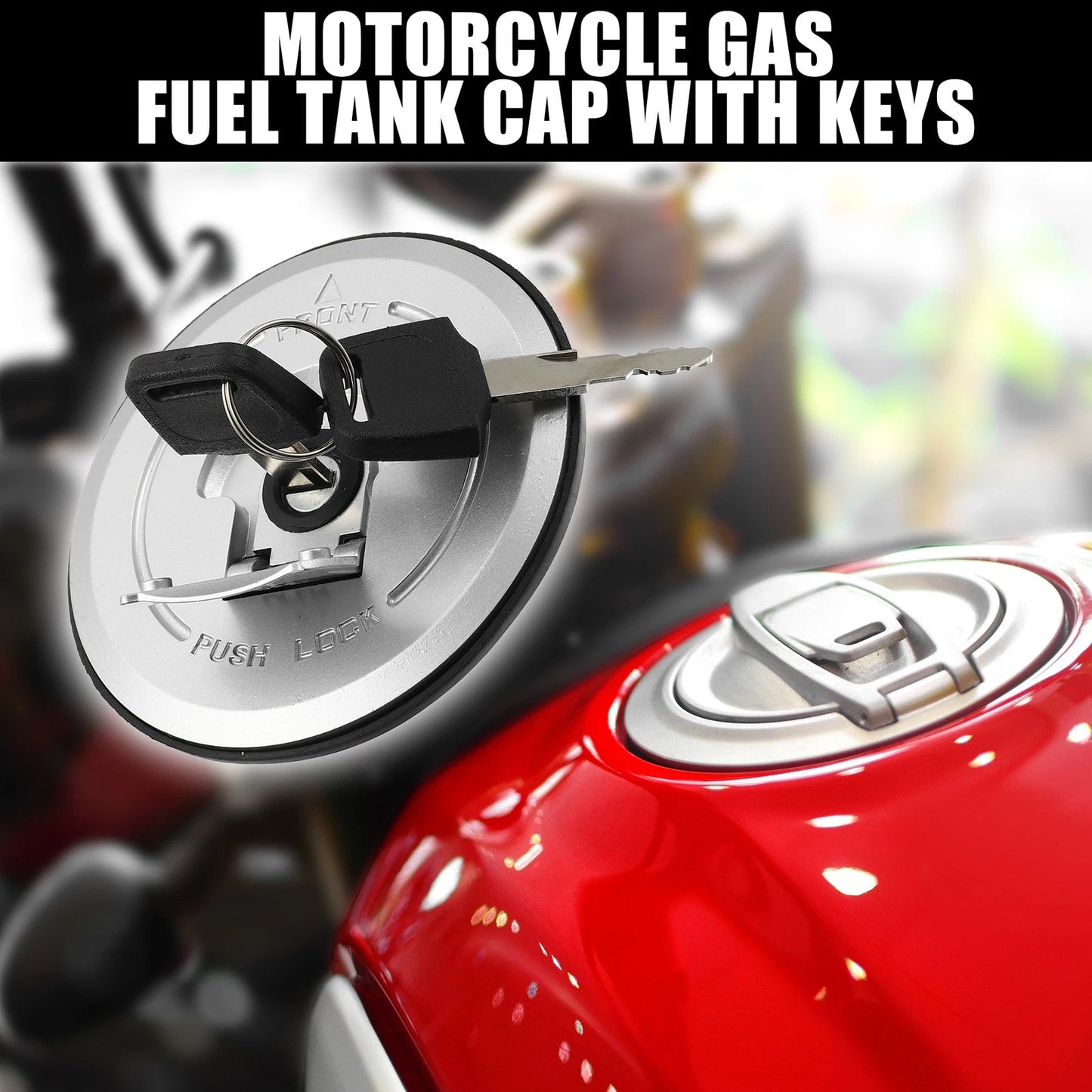 1 Set Motorcycle Tank Cover Locking Fuel Cap with Keys for Honda CB-1