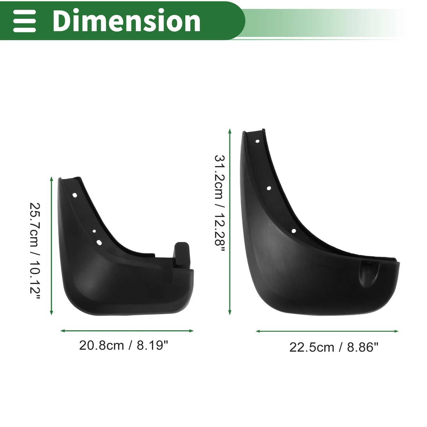 Mud Flaps Splash Guards for Kia Soul (2010-2013)