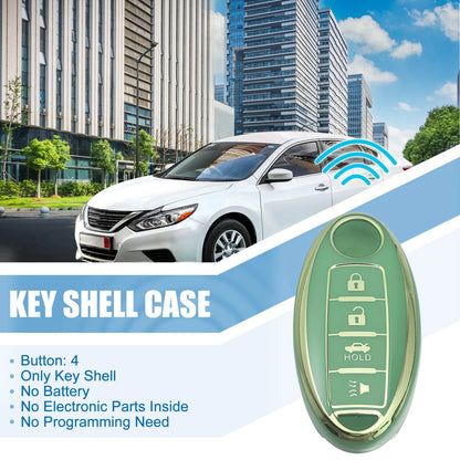 Silicone Key Fob Case Cover for INFINITI QX80 (2014) Green