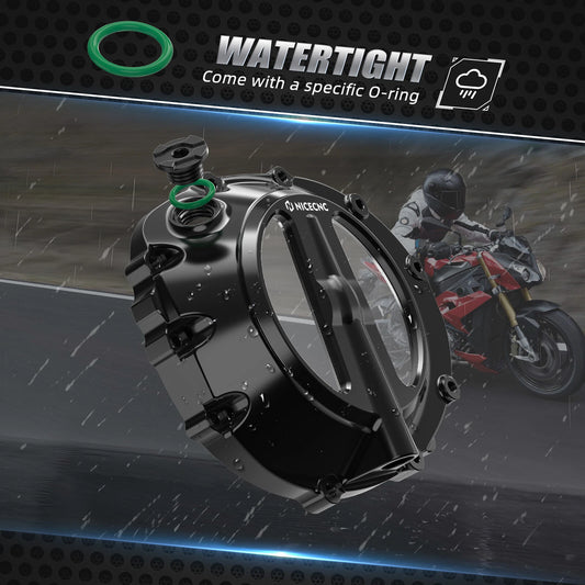 1x Anodized Side Clear Clutch Cover for BMW S1000R (2022-2024) S1000RR (2019-2024)