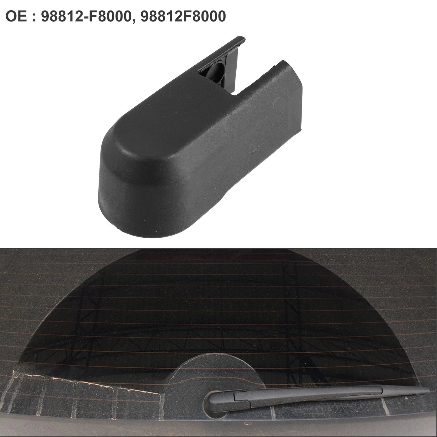 Rear Windshield Wiper Arm Cover for Hyundai Venue (2020-2021) Black