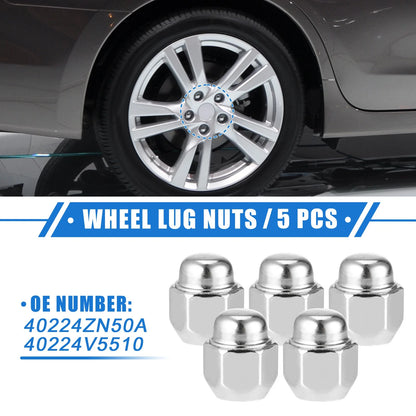 5pc M12x1.25 Wheel Lug Nuts for Nissan Altima Infiniti G20 I30
