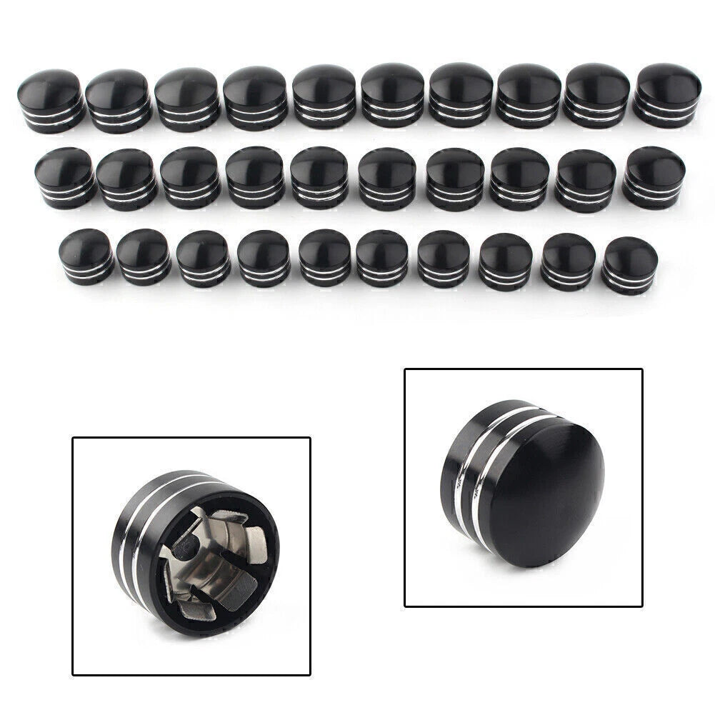 9mm Motor Bolt Topper Caps Covers for Harley Dyna V-Rod (2006-2017) - 10PCS