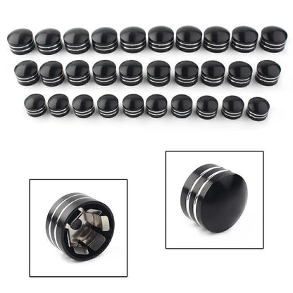 9mm Motor Bolt Topper Caps Covers for Harley Dyna V-Rod (2006-2017) - 10PCS