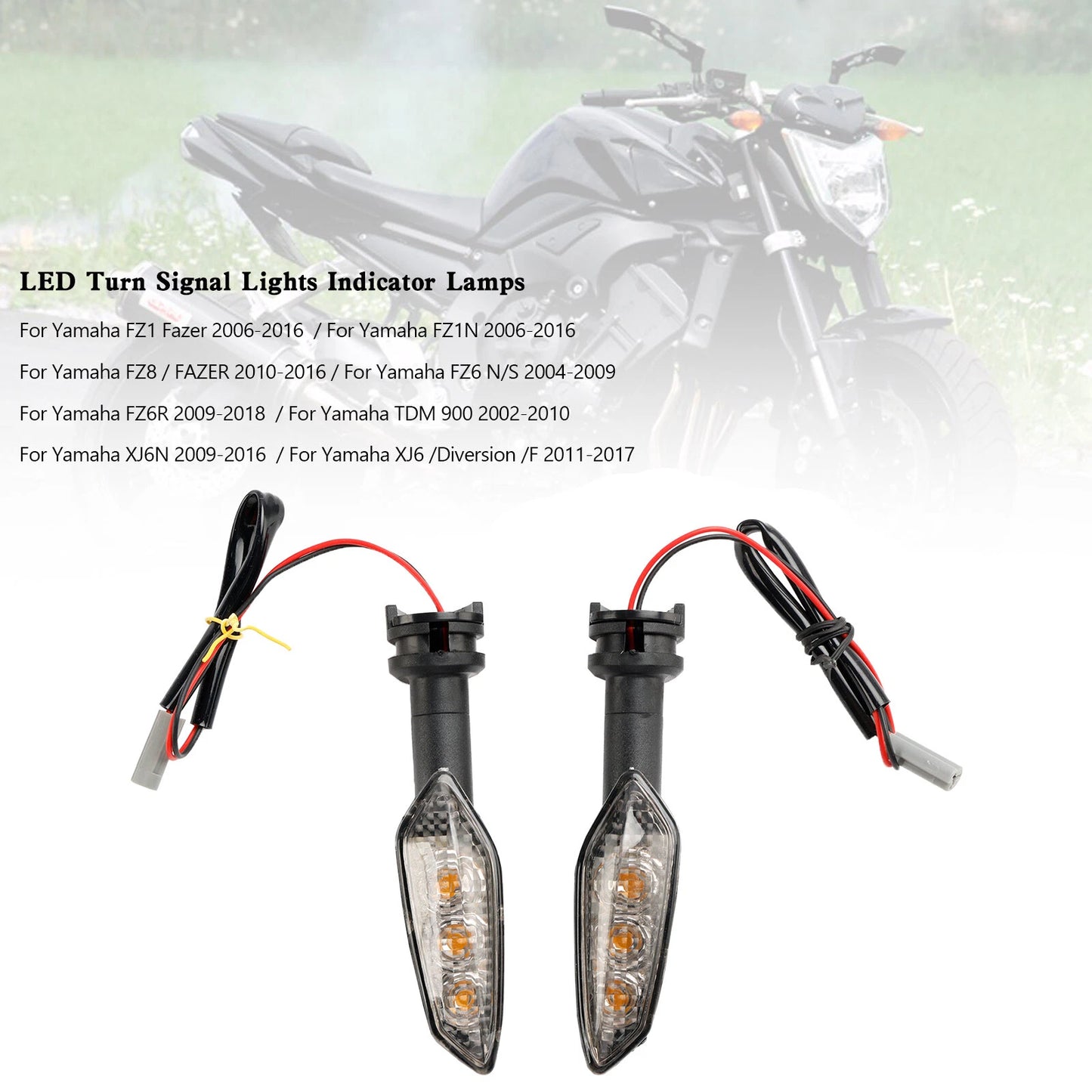 LED Turn Signal Indicator Lights for Yamaha FZ1, FZ8, FZ6, TDM900 (2006-2016)