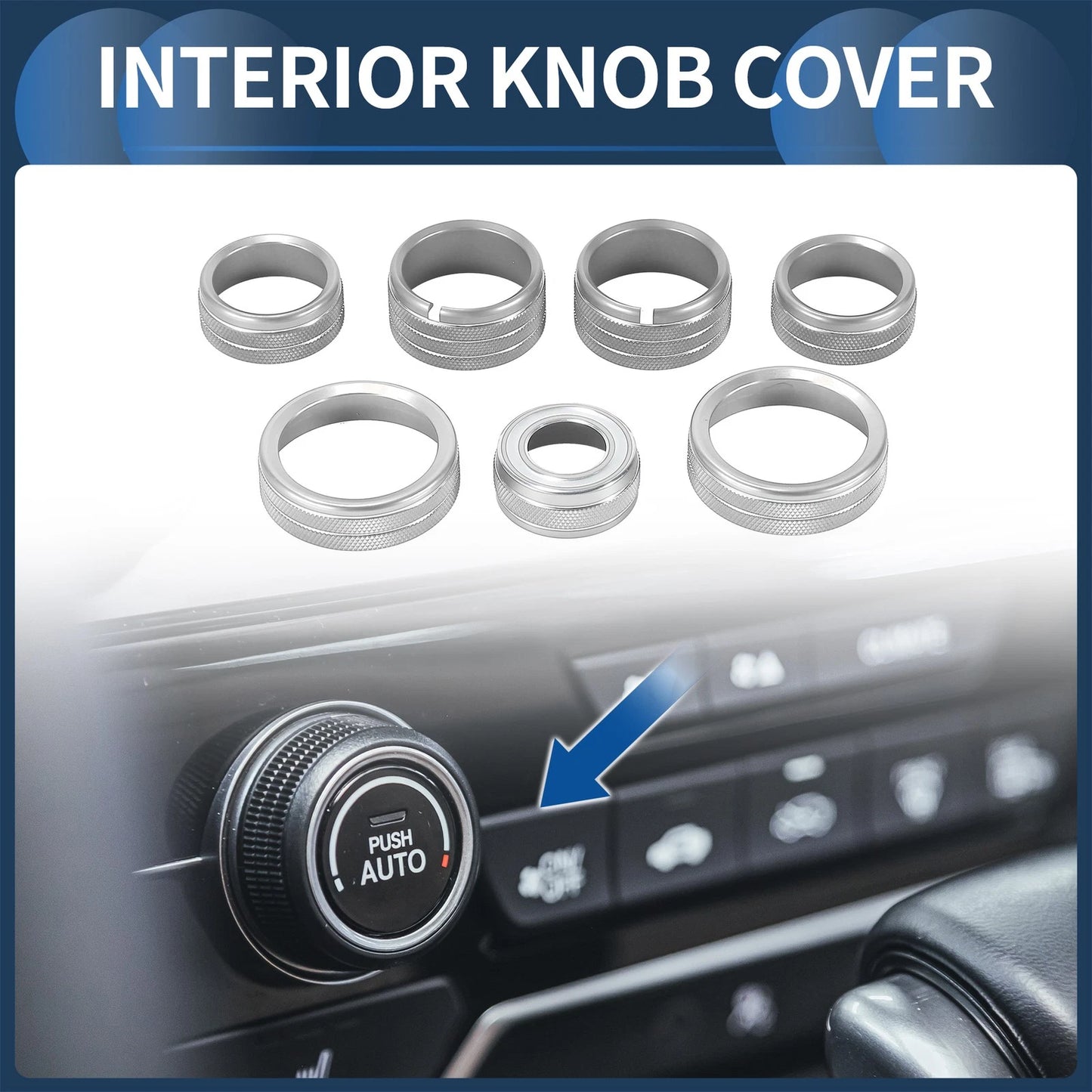 4WD Headlight Switch Knob Cover for GMC Canyon (15-22) 7 Pcs