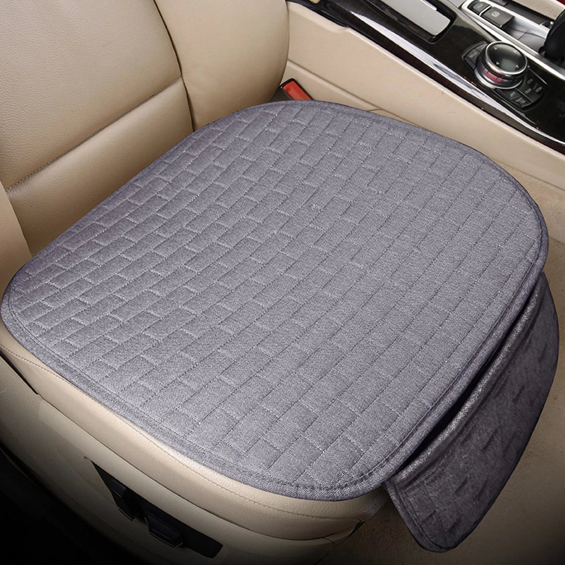 Front Car Seat Covers for Universal Fit - Protective Grey Seat Mat Cover