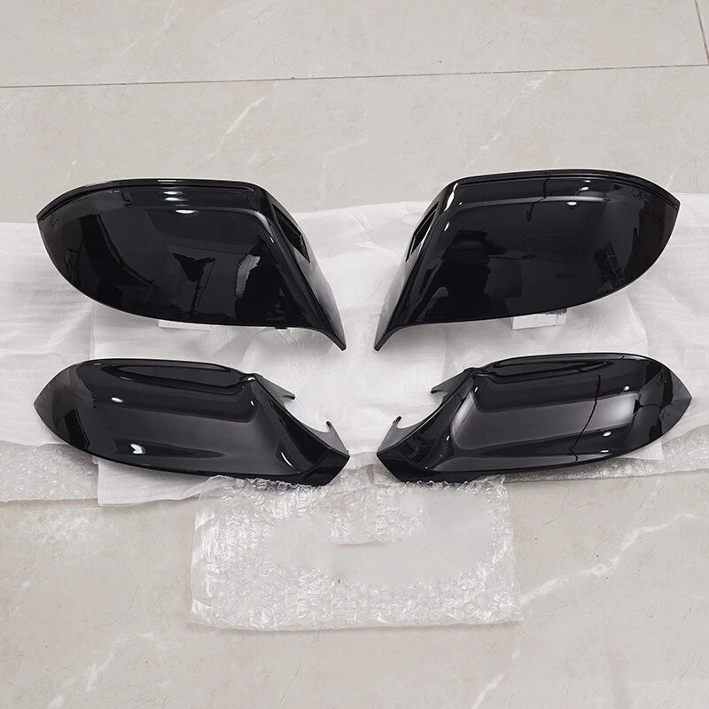 2 x Gloss Black Mirror Cover Caps for AUDI A7 S7 RS7 (2010-2017)