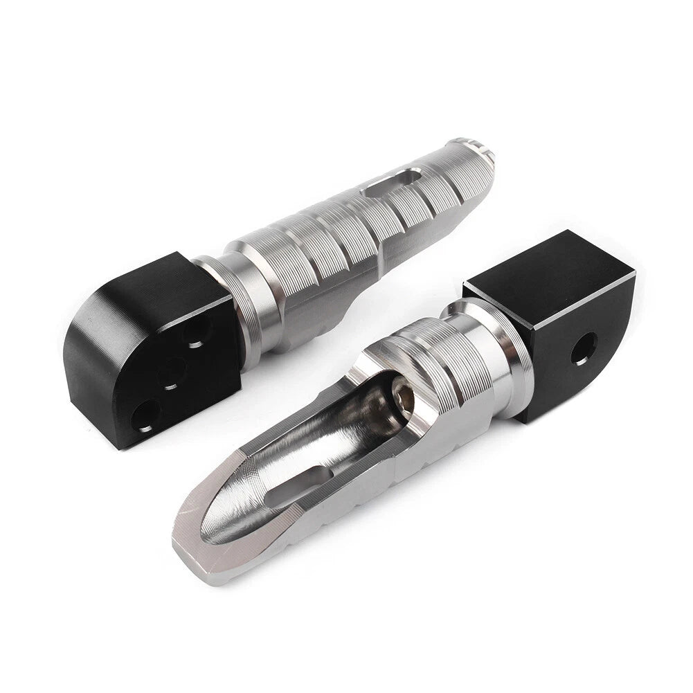 Black Rear Passenger Foot Rest Pegs for Kawasaki Ninja ZX-6R ZX-10R