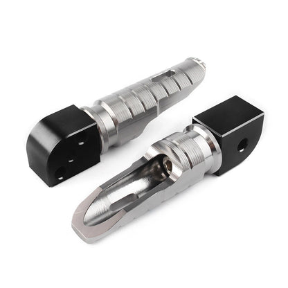 Black Rear Passenger Foot Rest Pegs for Kawasaki Ninja ZX-6R ZX-10R