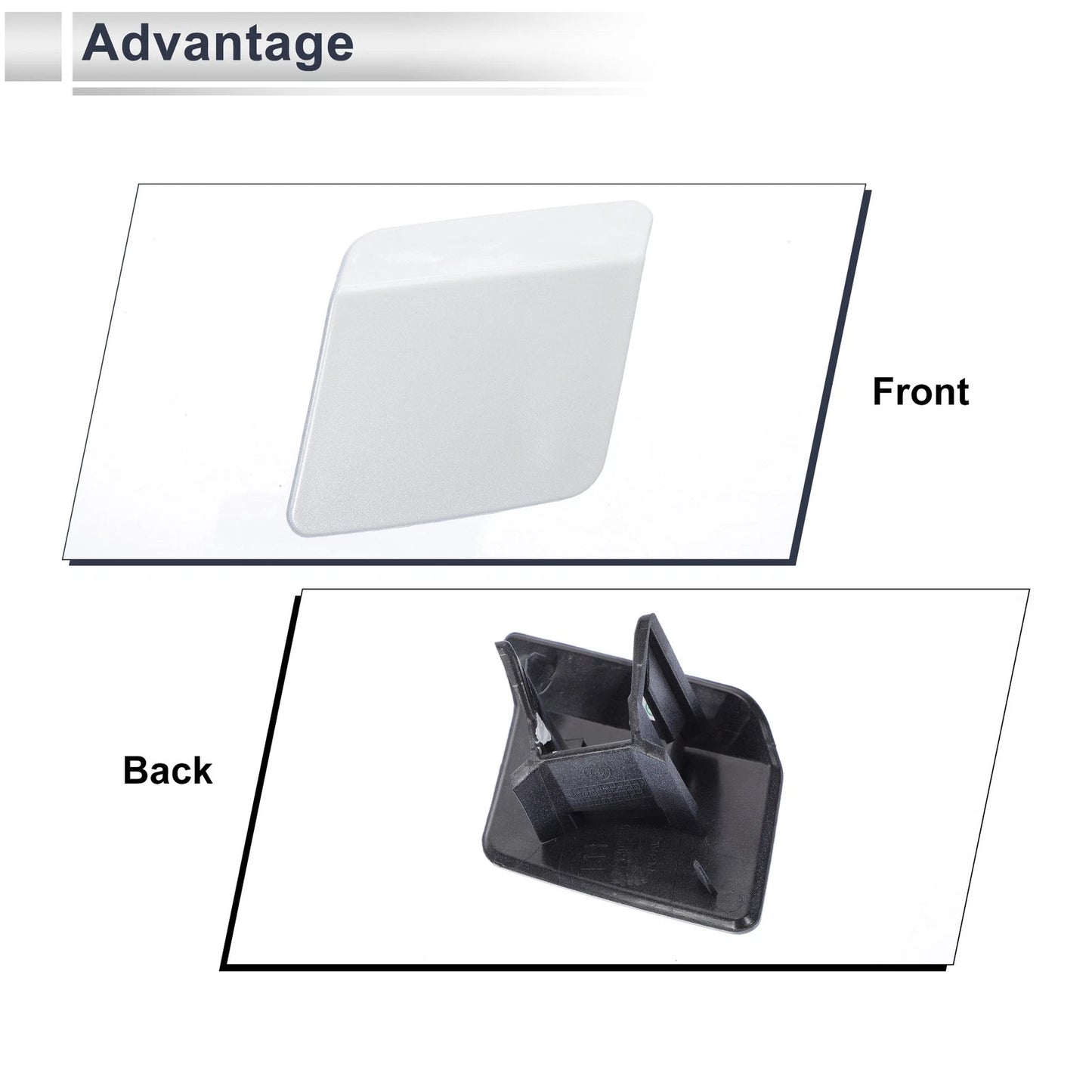 Front Left Bumper Headlight Washer Nozzle Cover for BMW X5 (2013 - 2018) White