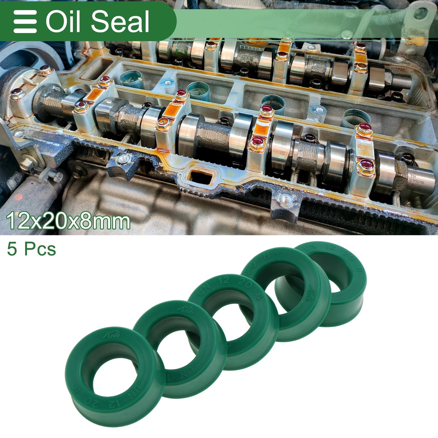 Oil Seal 12x20x8mm TPU Seal Ring 5 Pcs for Rotary Shaft