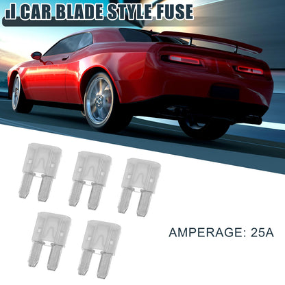 5pcs / 25A / Car Mini Blade Fuses for Boat Truck RV Camper Motorcycle