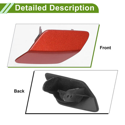 Front Left Washer Nozzle Cover for BMW 320i 2013-2018 (2 x Red Caps)
