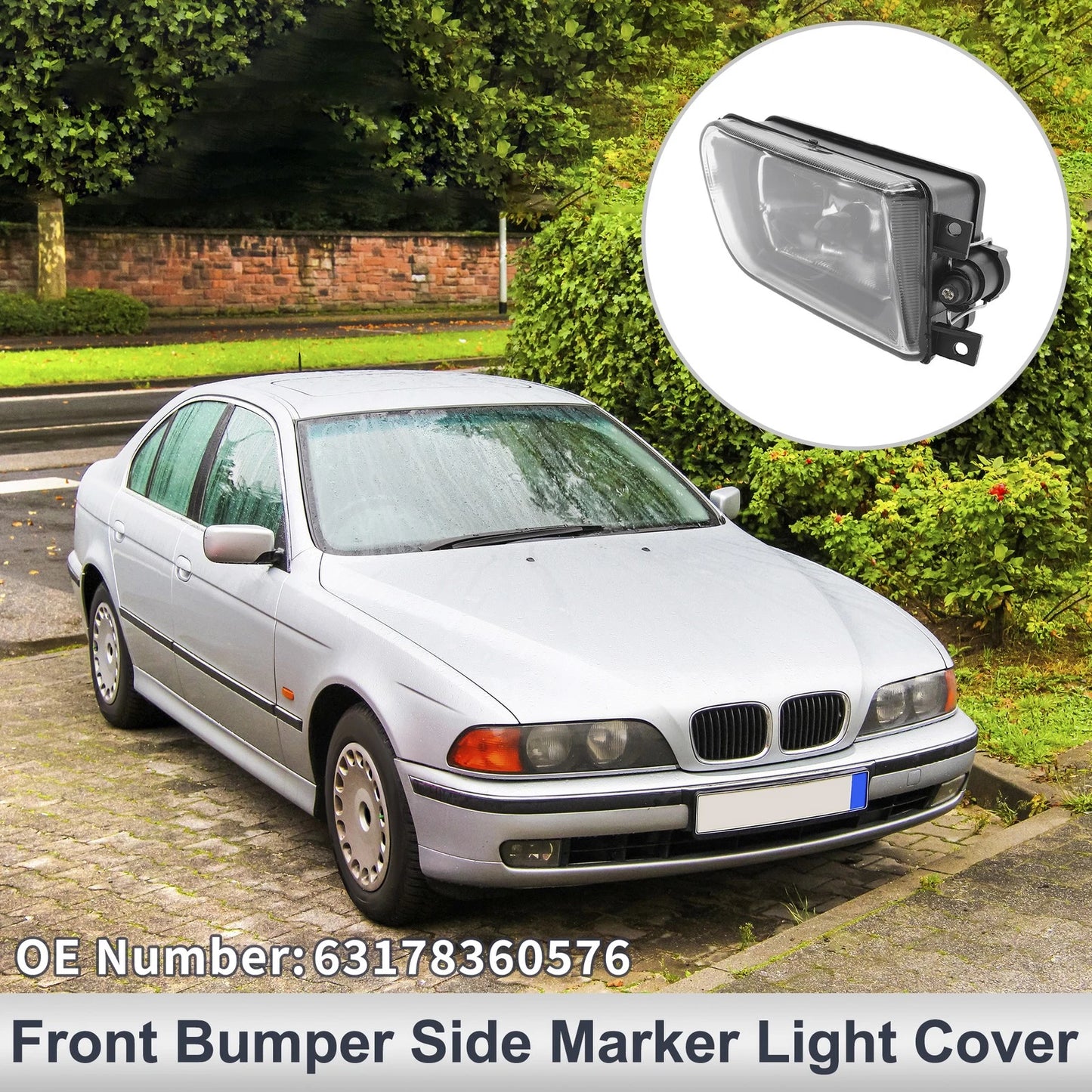 1 Pc Right Front Bumper Side Marker Light Cover for BMW E39 Z3 (1995-2003)