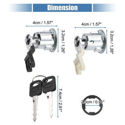 Door Lock Cylinder Set with Keys for Ford E150 (2004-2014)