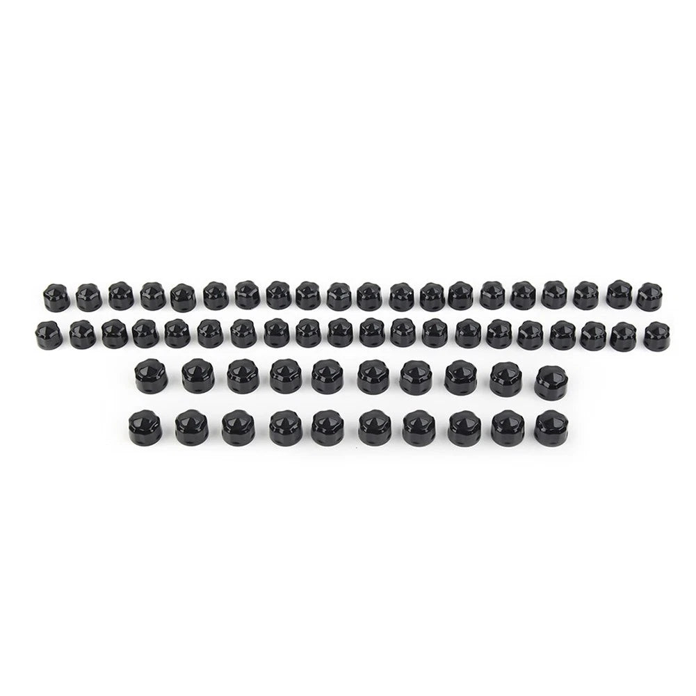 Black Engine Bolt Caps Cover for Harley Touring Road Street King Glide Softail