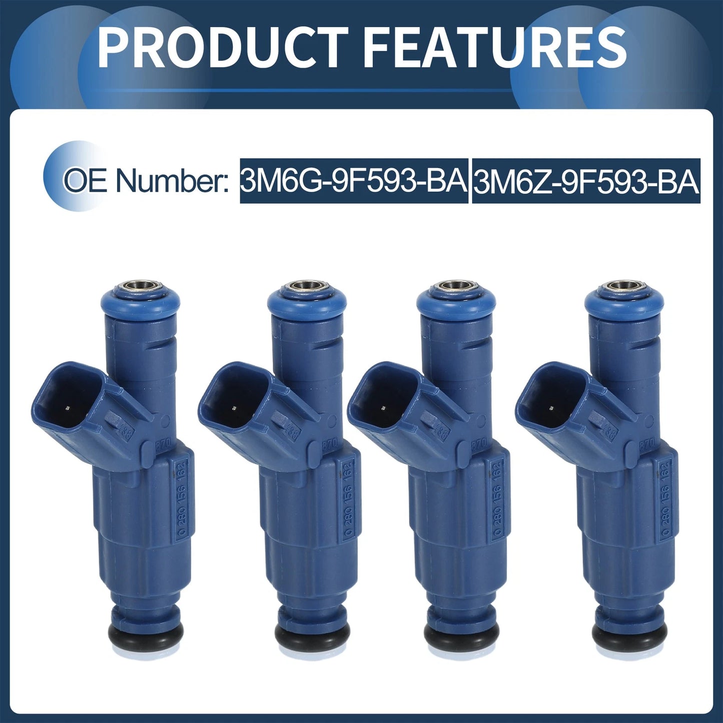 Fuel Injector 2 x No.3M6G-9F593-BA for Ford Focus Mk1 Hatchback (2005-2008)