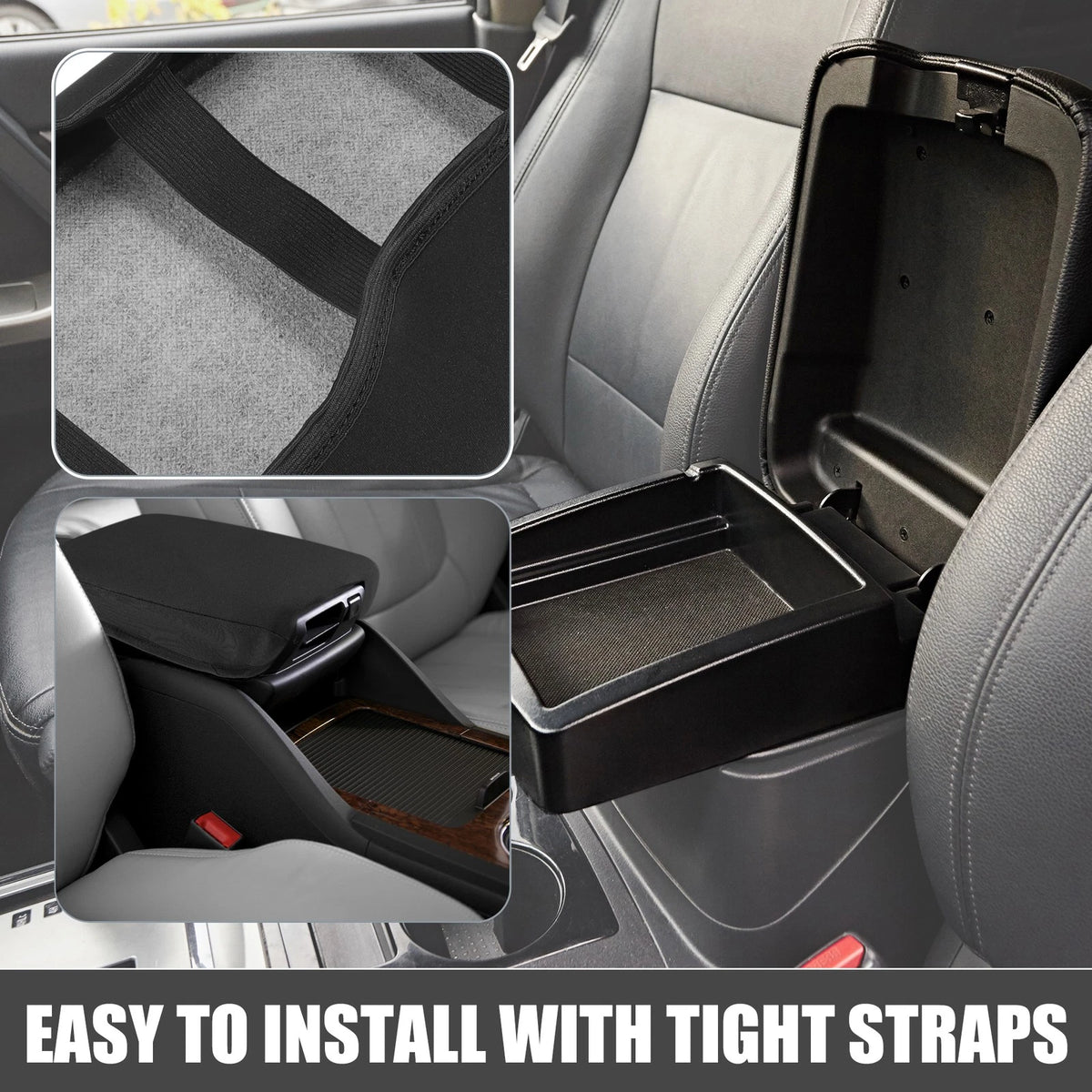 Console Armrest Cover Trim for Honda HR-V (2016-2022) Black