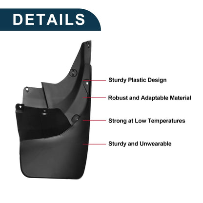 Mud Flaps Splash Guards 1 Set for Toyota Land Cruiser Prado (2010-2018)