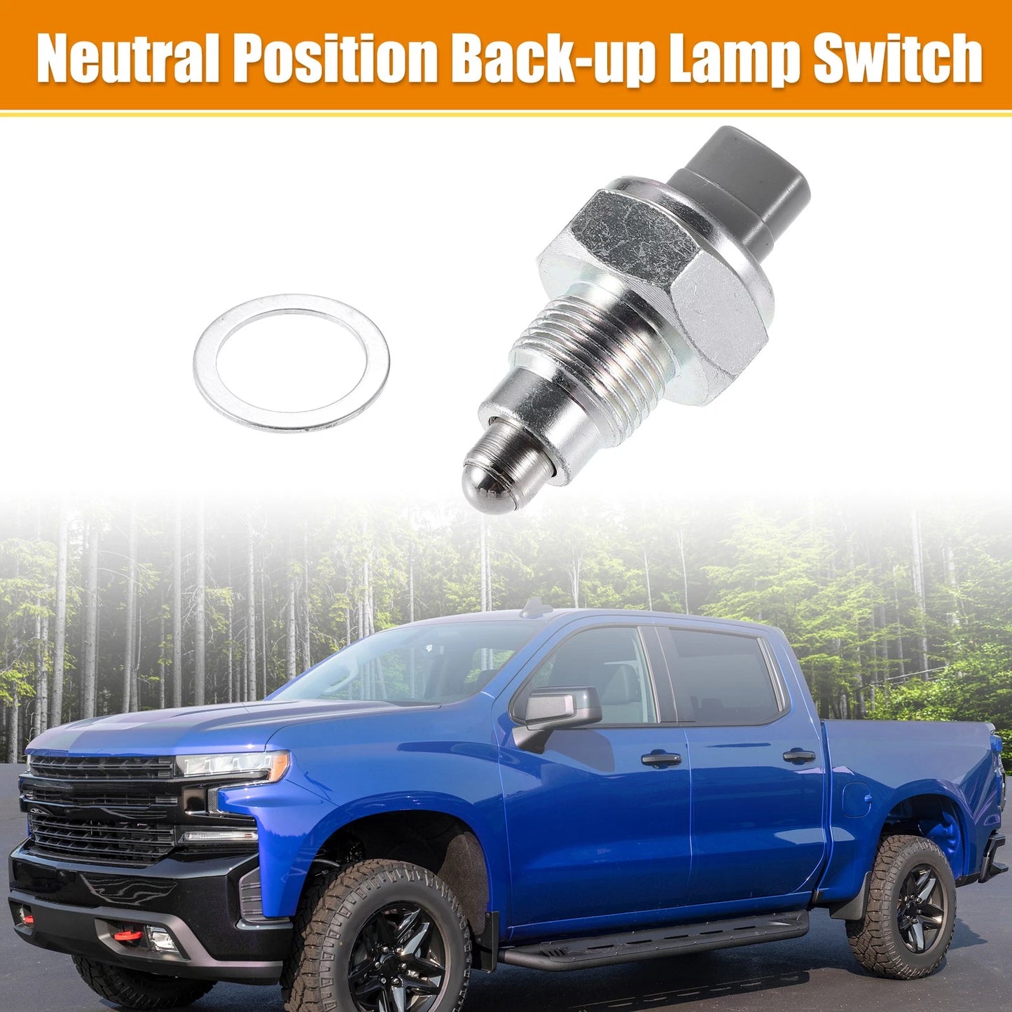 Back-up Lamp Switch for Toyota 4Runner (1987) - Metal Plastic Silver Gray