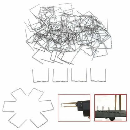 Pre-Cut Flat Staples 100pcs 0.6mm for Car Auto