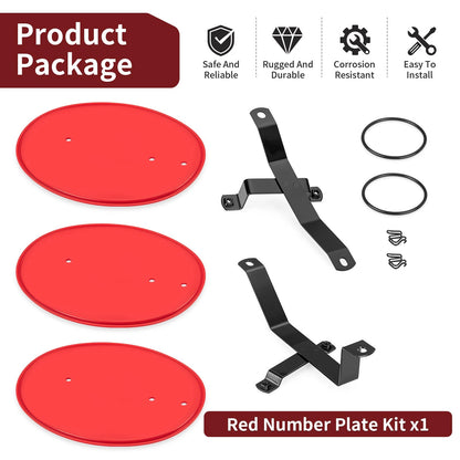 Red Number Plate Kit for Honda Z50R (1979-1987)