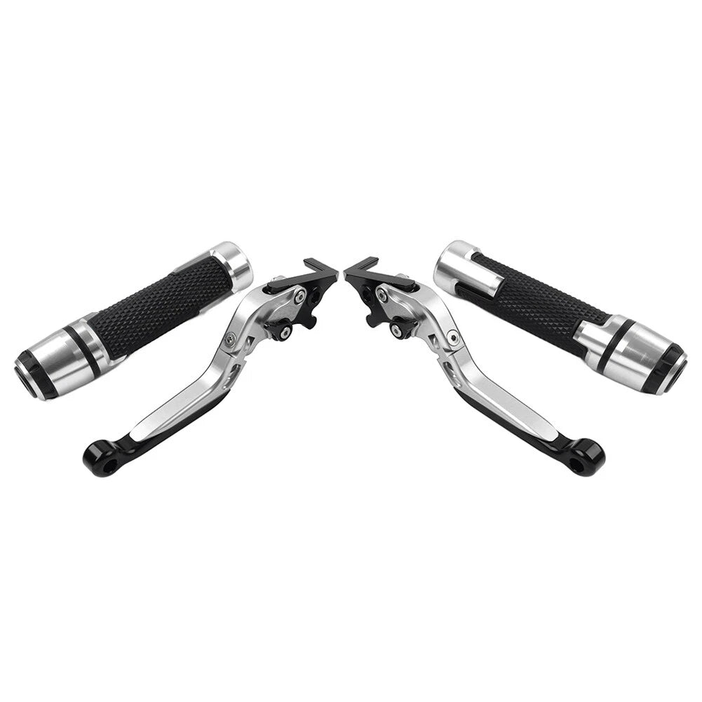 Silver Extendable Brake Clutch Levers Grip Set for BMW S1000R S1000RR (2010-2023)