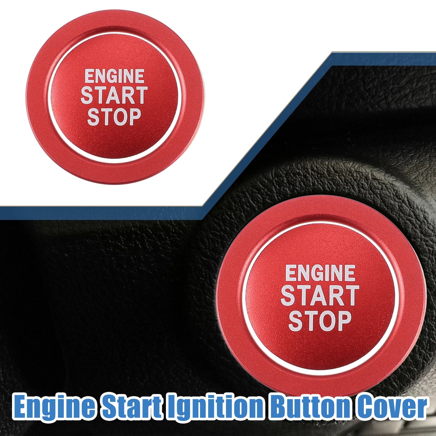 Ignition Button Sticker for Lexus IS ES RX GS NX - Aluminum Red