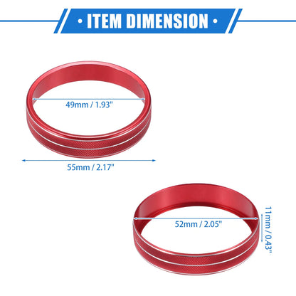 AC Switch Knob Cover for Dodge Ram 1500/2500/3500 (2010-2012) Red