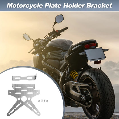 Plate Mount 26*10 mm Hole Aluminum Alloy Silver for Motorcycle