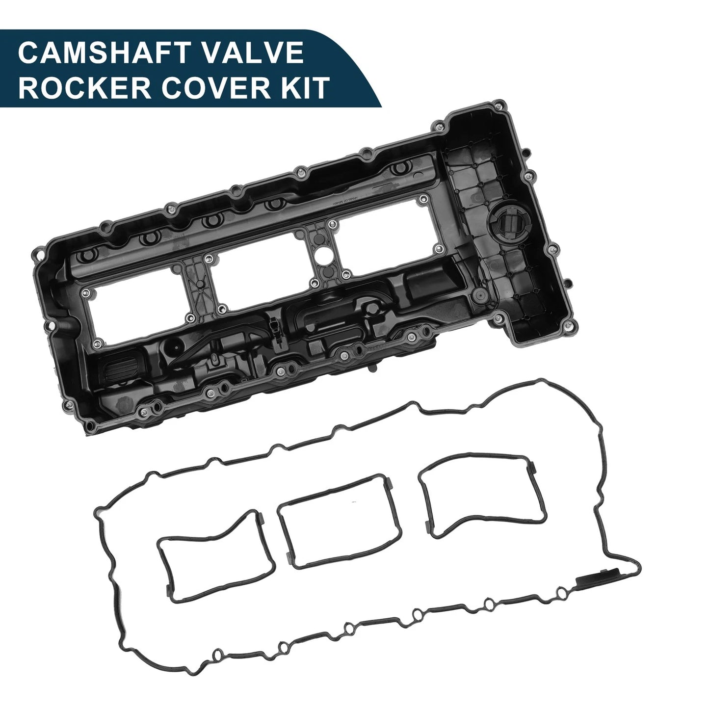 Front Engine Valve Cover with Gasket for BMW 135is (2013) Black